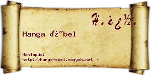 Hanga Ábel névjegykártya